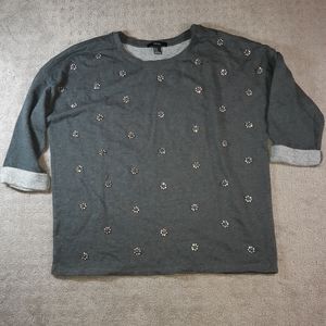 Beaded Flower Sweatshirt